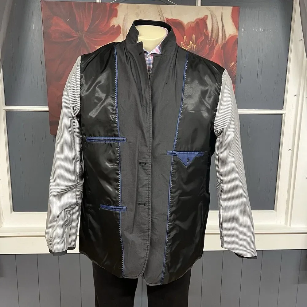 Pronto Uomo‎ Blue Lablel Sport Jacket Mens Sz XL Modern Fit Cotton Blend Stretch